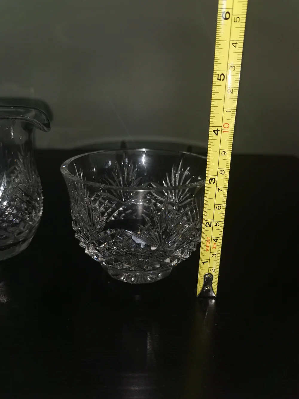 Wedgwood Majesty Crystal Open Sugar Bowl and Creamer Set